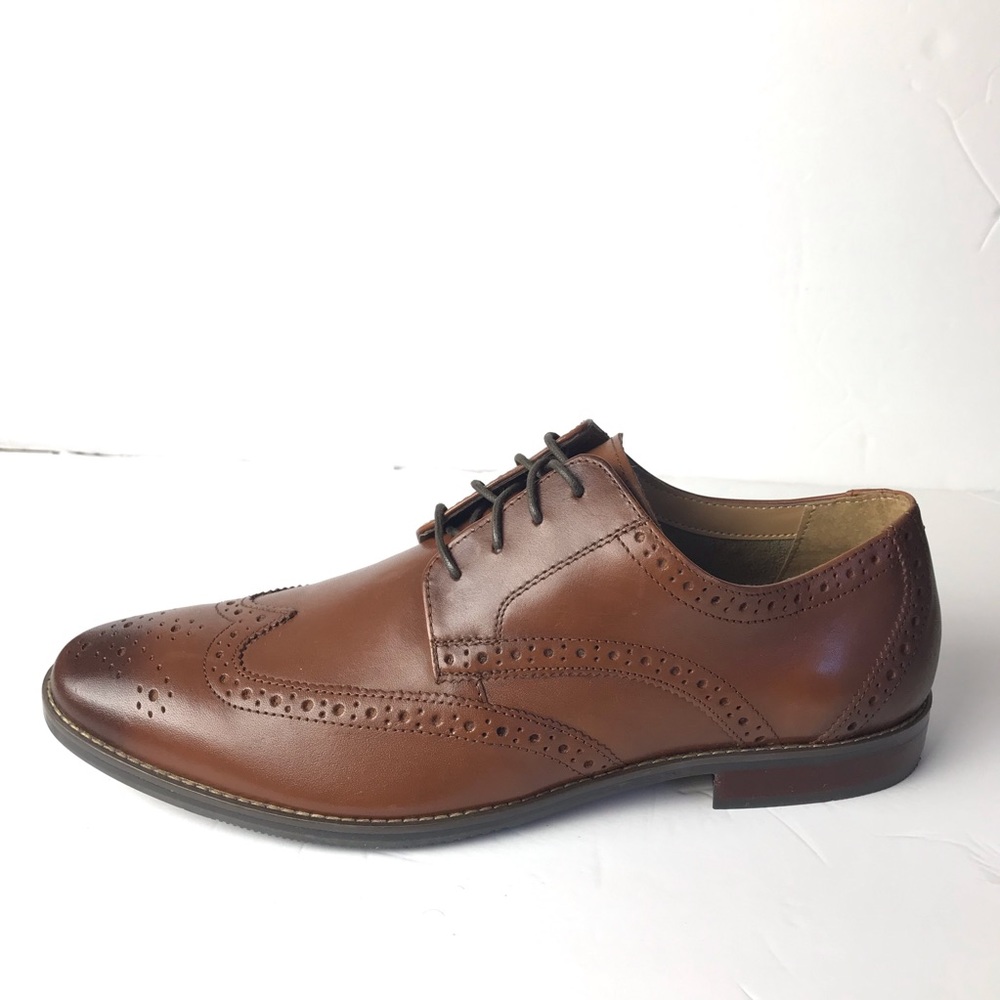 Florsheim wingtip Oxford shoes brown leather 13